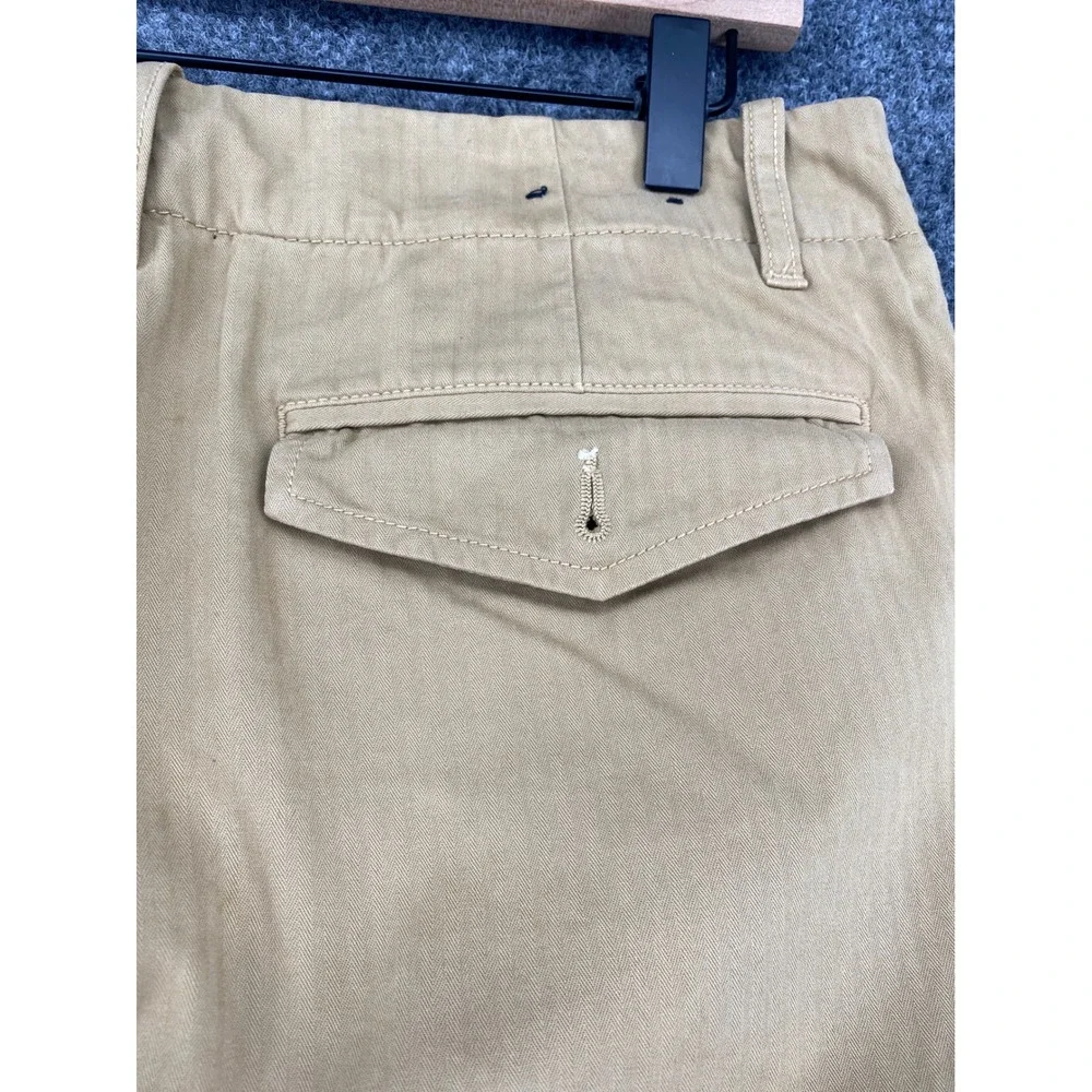 Banana Republic Relaxed Fit Chinos Men 32x32 Khaki Tan Garment Dye Wide Leg Pant